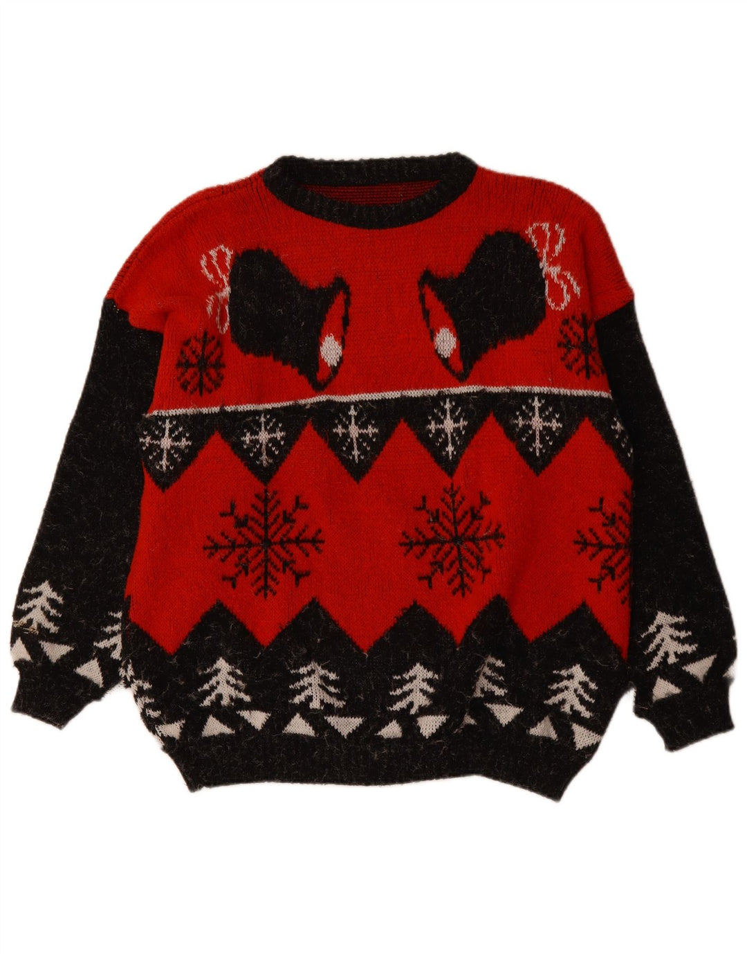 Maglione maglione girocollo da uomo VINTAGE XL rosso Fair Isle