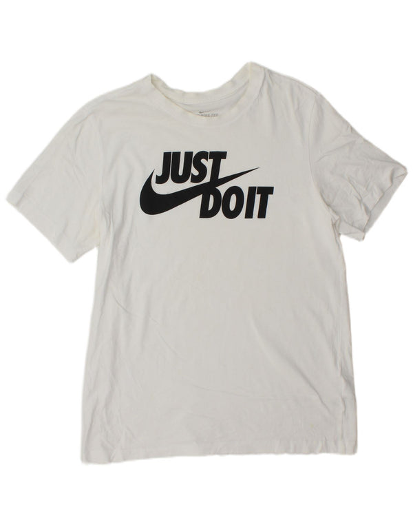 T-shirt grafica da uomo Nike Top grande in cotone bianco
