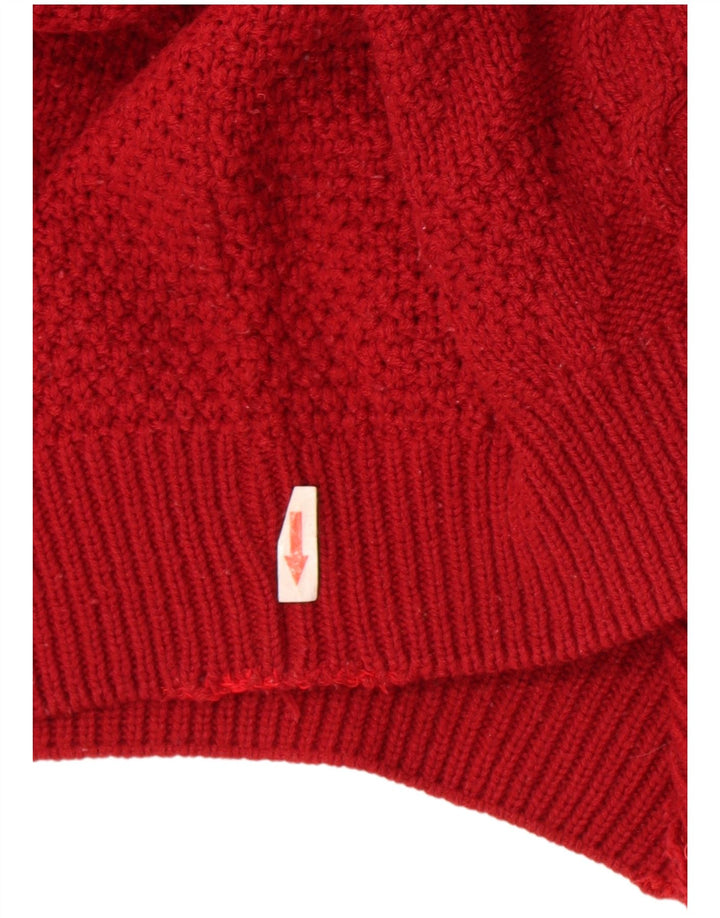 Maglione maglione girocollo vintage da uomo XL rosso
