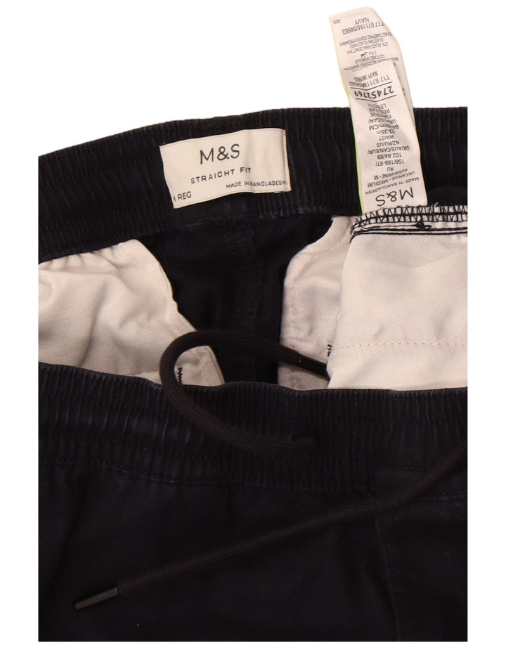 Pantaloni chino dritti da donna Marks & Spencer medi W34 L29 Blu Navy