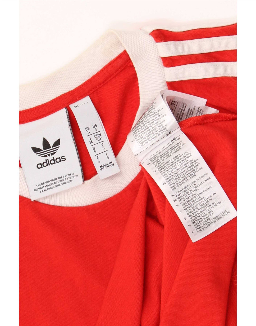 T-shirt Adidas da uomo Top Small rossa in cotone