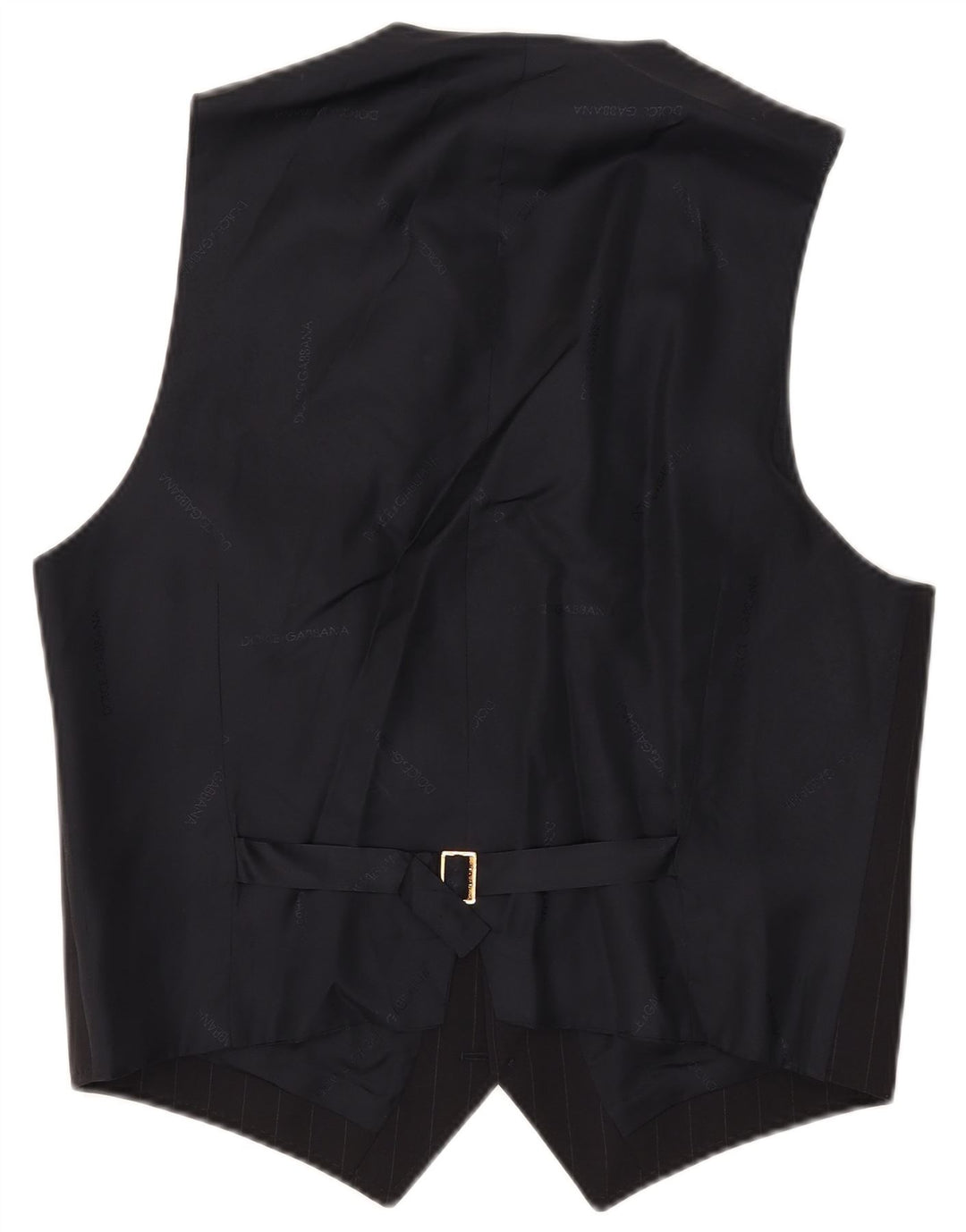 Gilet Uomo Dolce & Gabbana IT 52 Large Lana a Righe Blu Navy