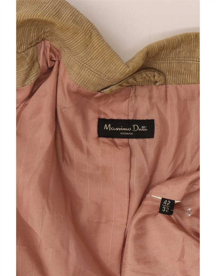 Giacca blazer da donna in velluto a coste a 3 bottoni Massimo Dutti EU 42 Large Marrone