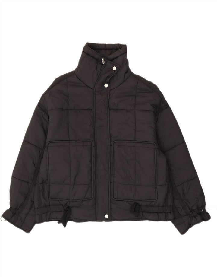 Giacca imbottita oversize da donna Zara UK 14 media nera in poliammide