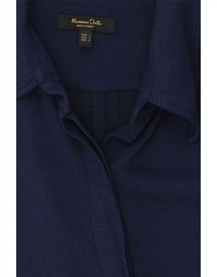 MASSIMO DUTTI Womens Maxi Dress UK 16 Large Navy Blue Vintage Massimo Dutti and Second-Hand Massimo Dutti from Messina Hembry 