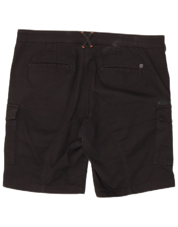 Pantaloncini cargo da uomo Jack & Jones XL W38 cotone nero