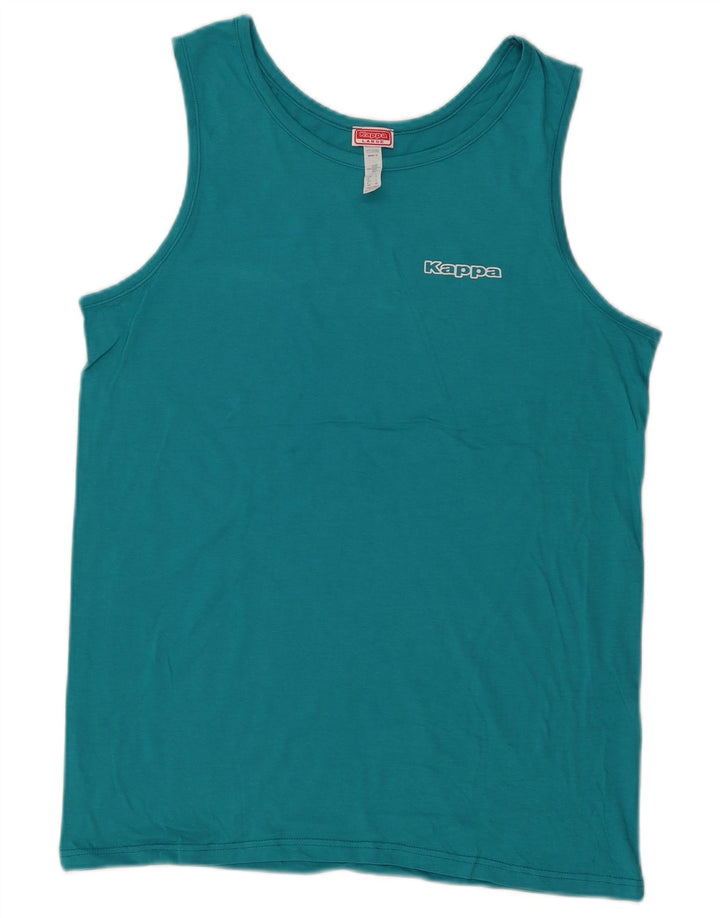 Canotta Uomo Kappa Large Blu Cotone