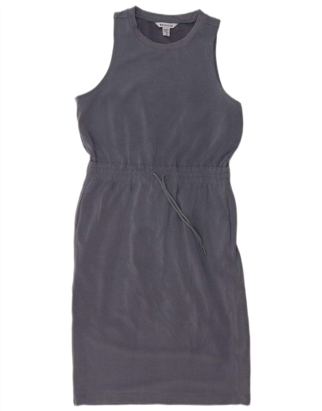 ATHLETA Abito tubino senza maniche da donna UK 14 Tencel grigio medio