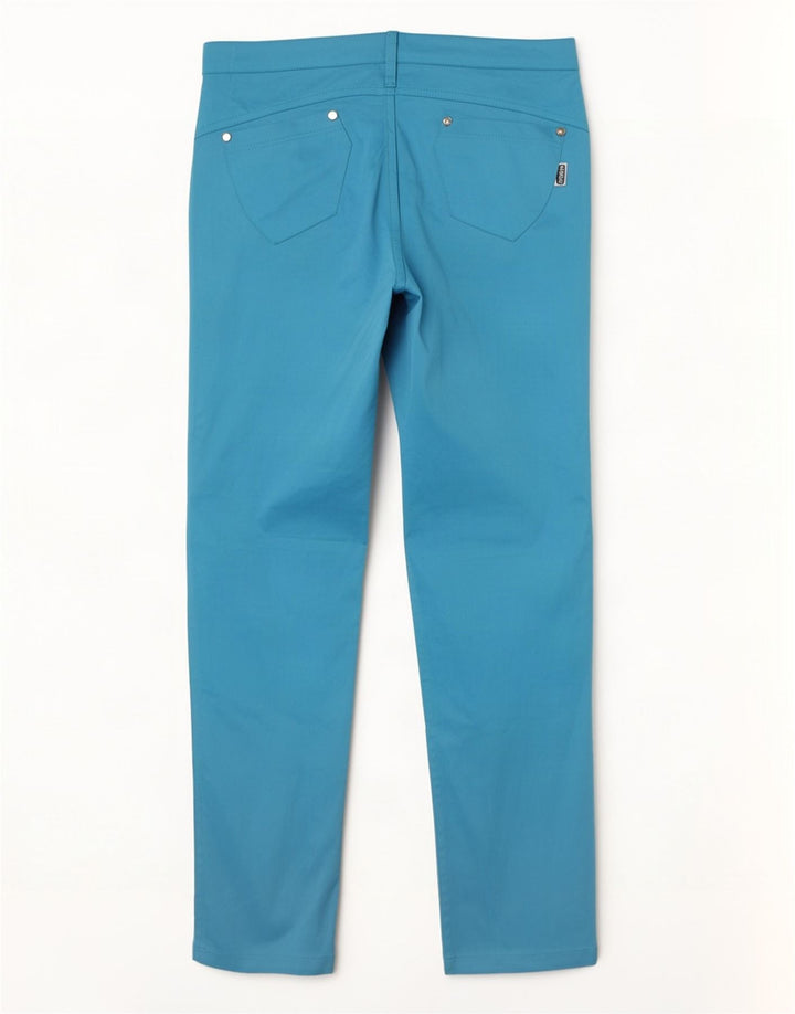 Pantaloni casual slim vintage da donna W28 L30 poliestere blu