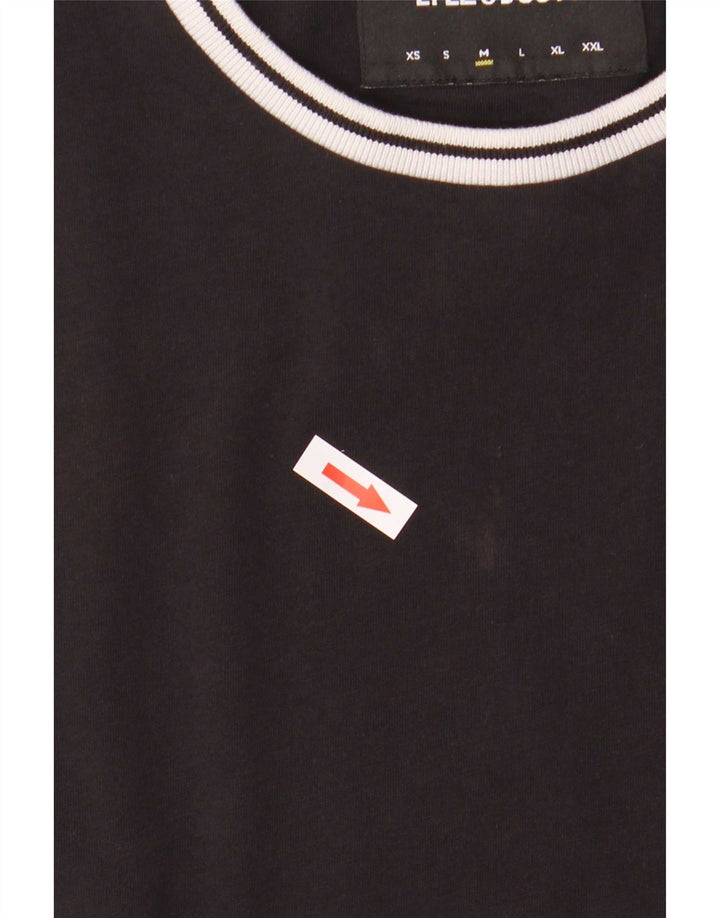 T-shirt da uomo Lyle & Scott Top in cotone color block medio nero