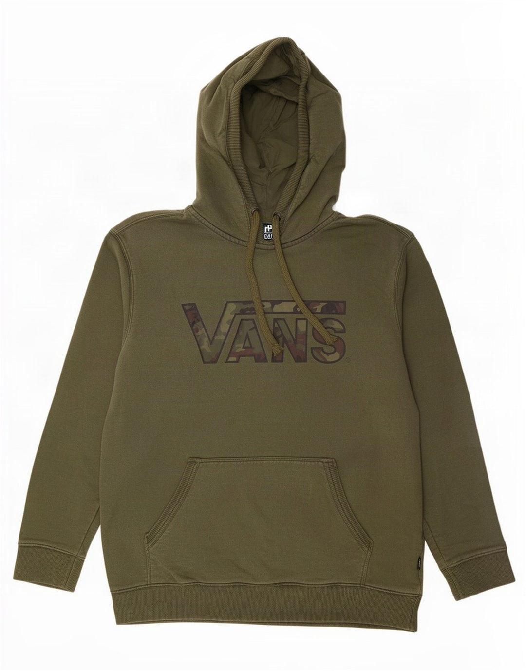 Felpa con cappuccio grafica da uomo di Vans, cotone medio kaki
