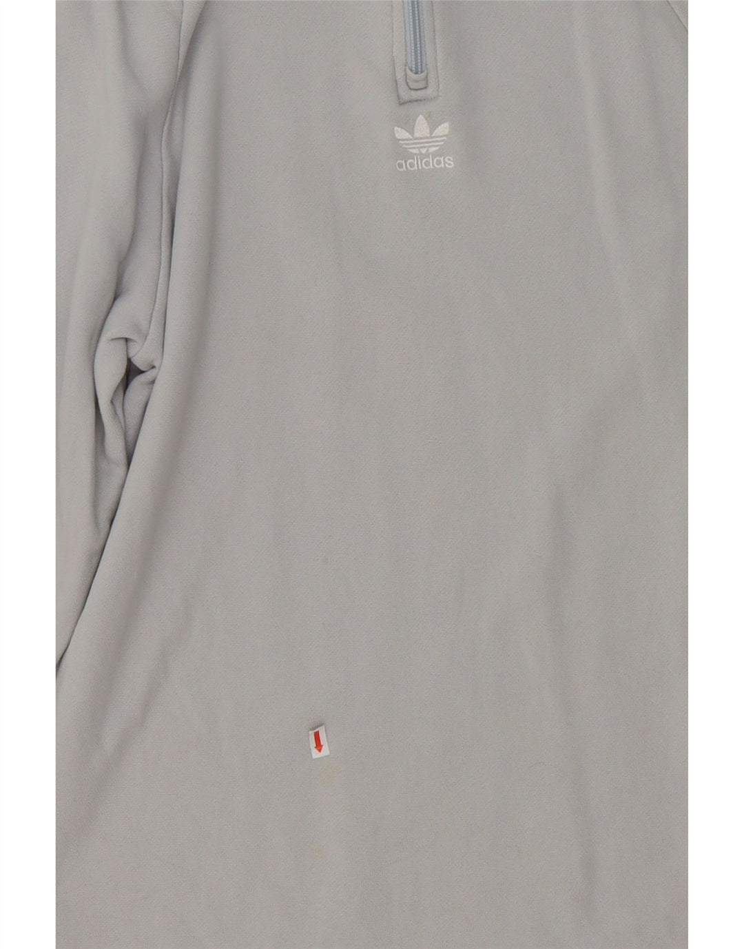 ADIDAS Mens Graphic Zip Neck Sweatshirt Jumper Medium Blue Cotton Vintage Adidas and Second-Hand Adidas from Messina Hembry 