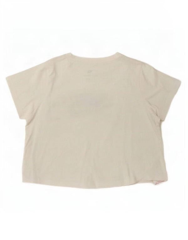 T-shirt corta con grafica Nike per ragazze, 12-13 anni, grande in cotone bianco