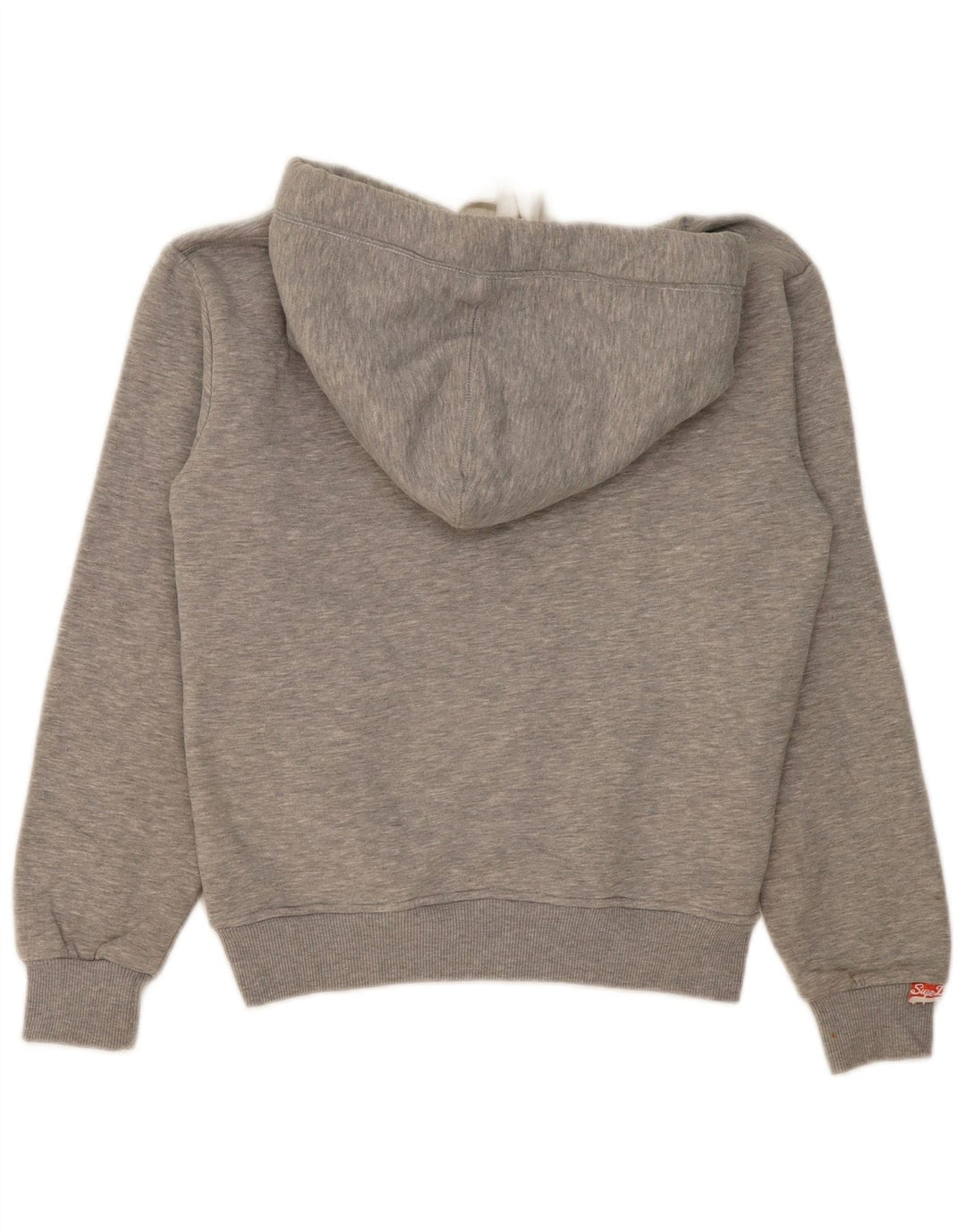 Felpa con cappuccio grafica da donna Superdry UK 16 grande poliestere grigio