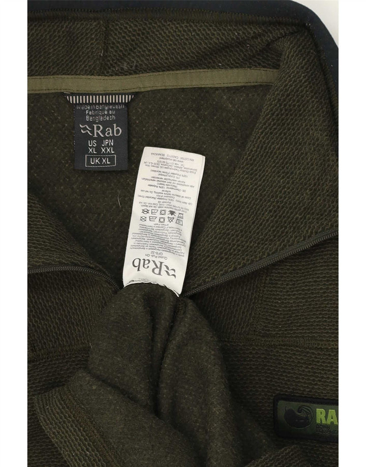 Felpa Rab da uomo con zip e collo maglione XL verde poliestere