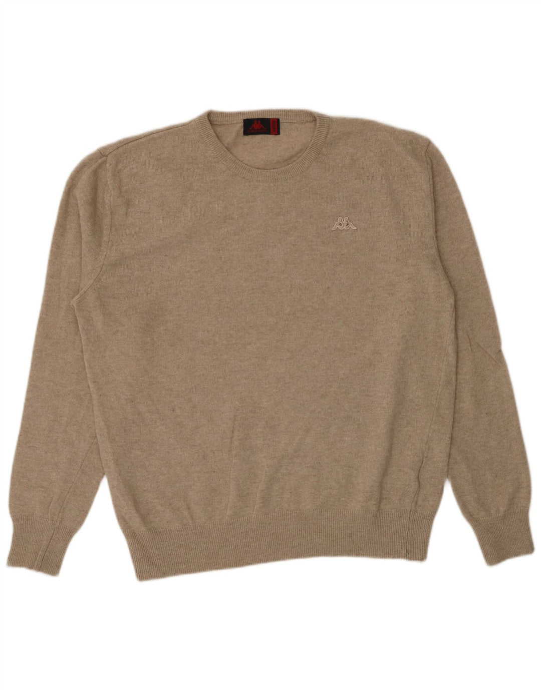 Maglione Kappa da uomo girocollo in lana d'agnello beige medio