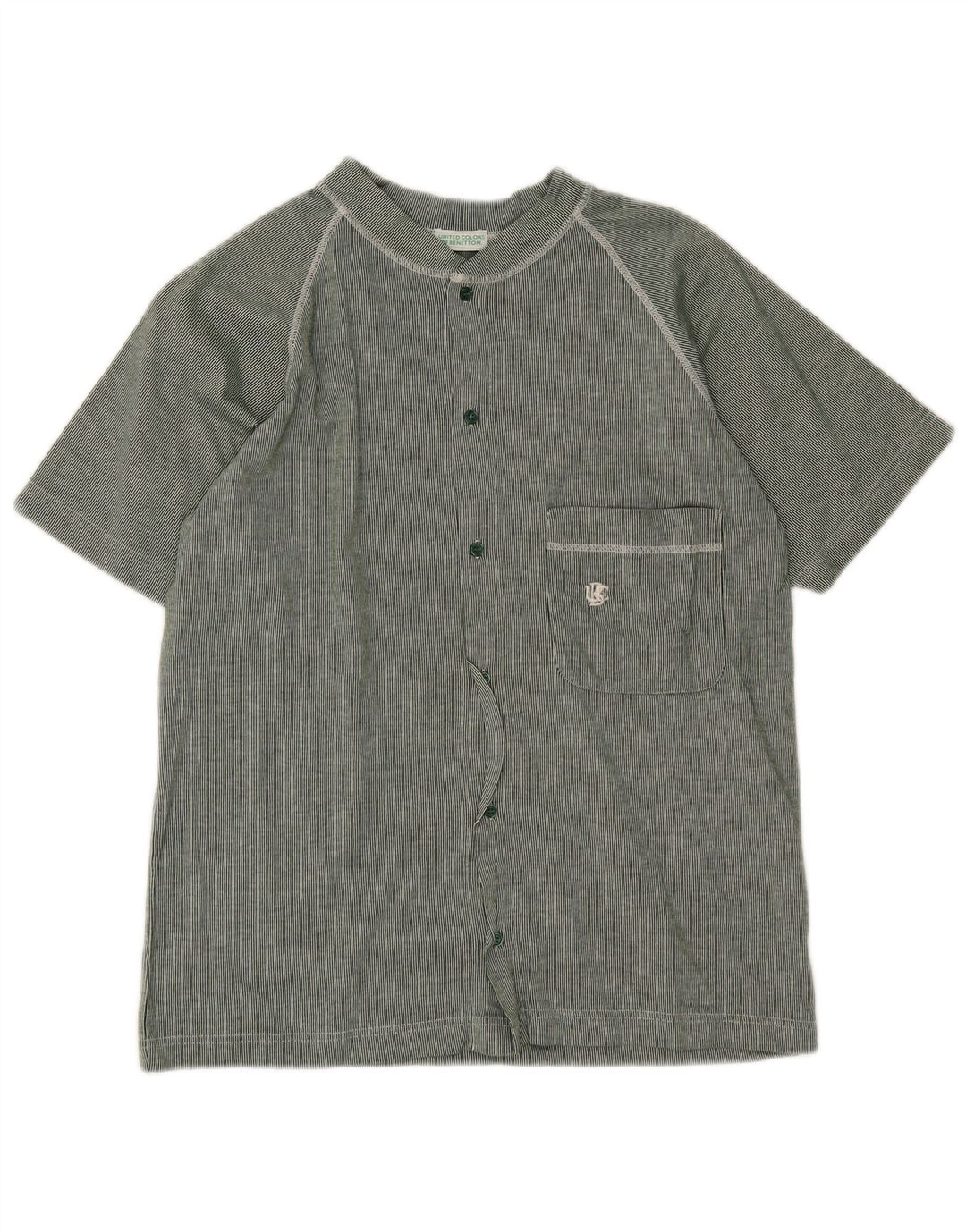 Maglia da uomo Benetton Top piccolo verde gessato
