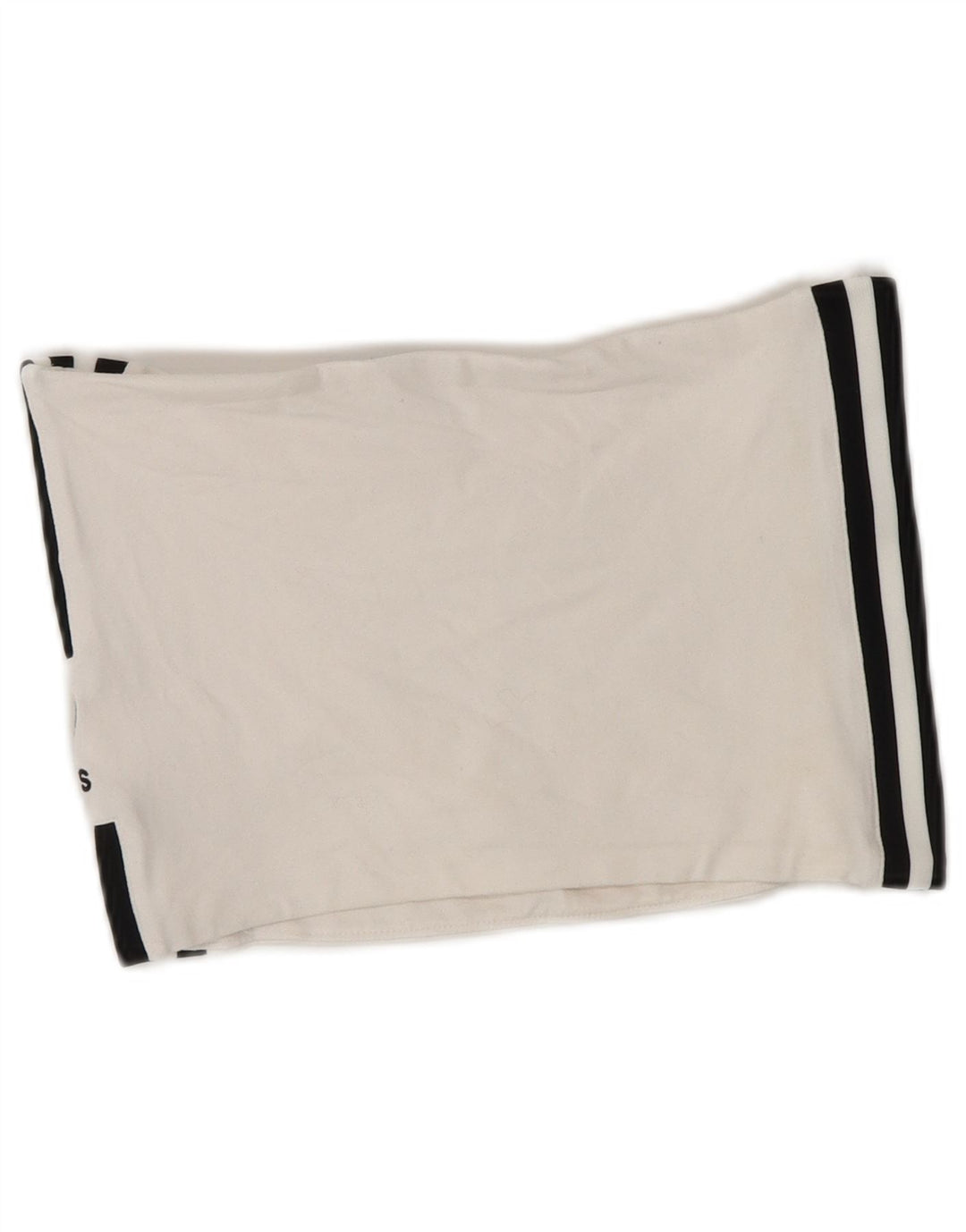 ADIDAS Womens Crop Off Shoulder Top UK 10 Small  White Cotton Vintage Adidas and Second-Hand Adidas from Messina Hembry 