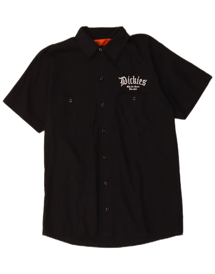 DICKIES Camicia grafica da uomo a maniche corte piccola in cotone nero