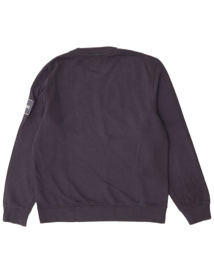 Felpa da uomo Gaudi in cotone medio blu navy