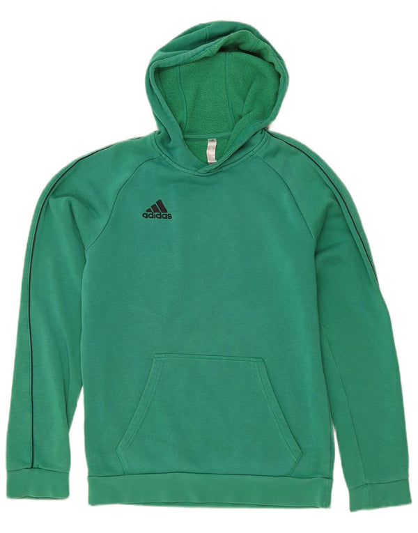 Felpa con cappuccio da uomo Adidas Small in cotone verde