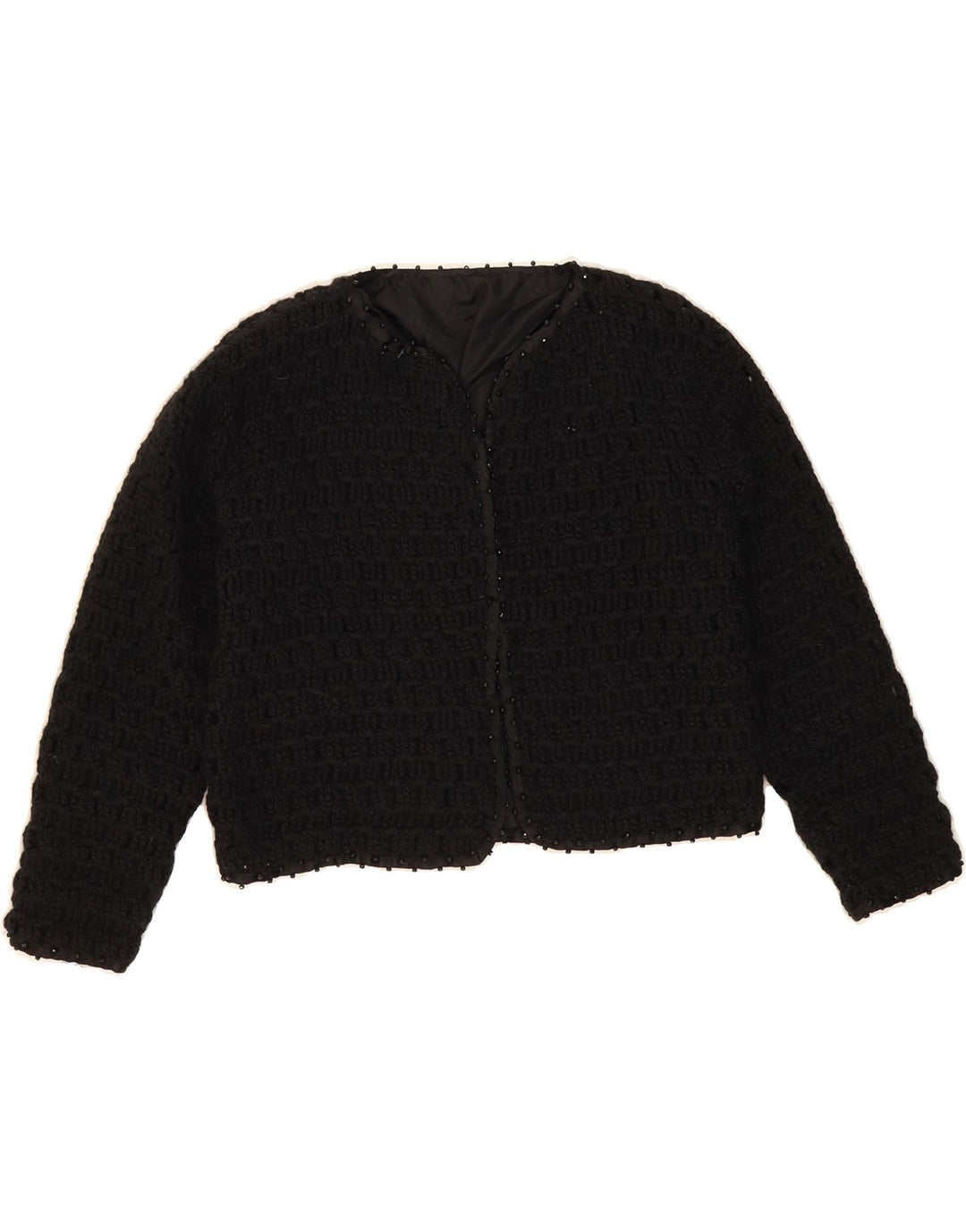 VINTAGE Womens 3/4 Sleeve Bolero Jacket UK 12 Medium Black Vintage Vintage and Second-Hand Vintage from Messina Hembry 