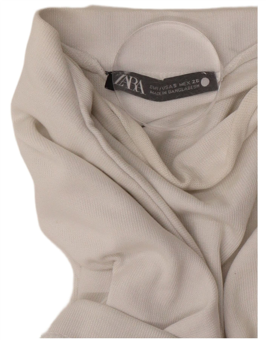 T-shirt oversize da donna Zara UK 10 piccola in cotone bianco