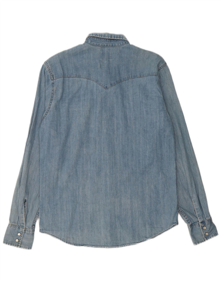 LEVI'S Camicia di jeans da uomo in cotone blu medio