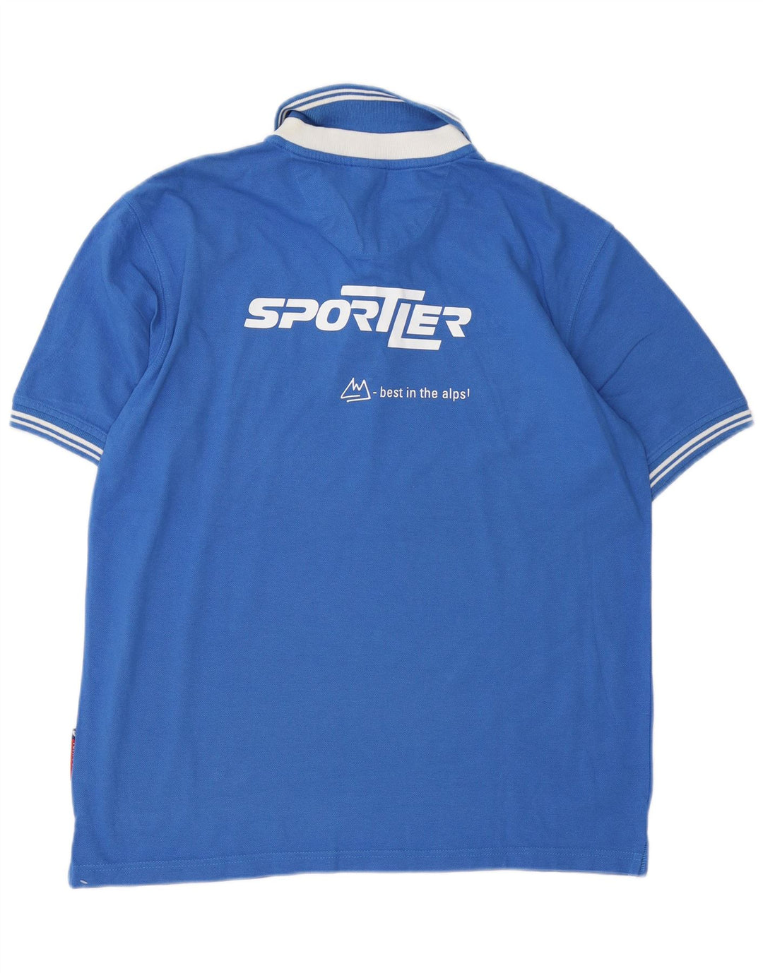 Polo grafica ASICS da uomo XL in cotone blu