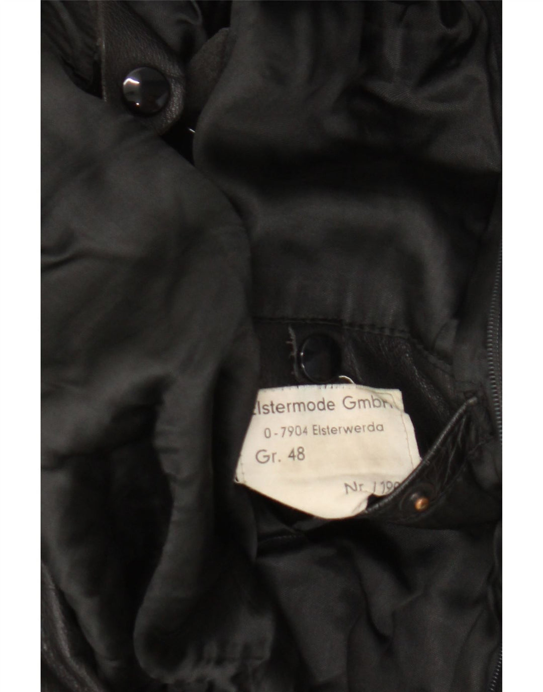 Giacca in pelle da uomo vintage EU 48 in pelle nera media