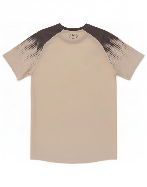 Maglietta Under Armour da uomo Heat Gear Top in poliestere color block bianco medio