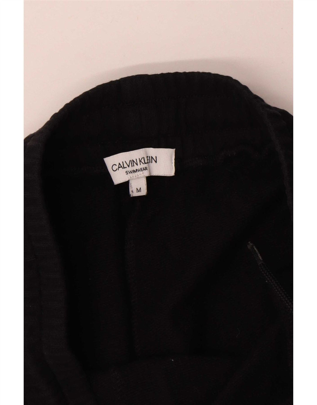 Pantaloncini da bagno da uomo Calvin Klein medio cotone nero