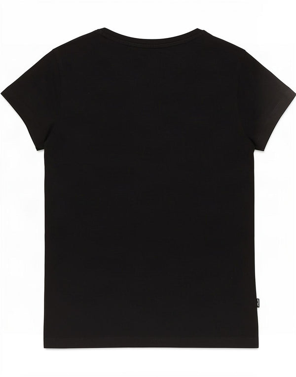 T-shirt grafica da donna Puma UK 10 piccola in cotone nero