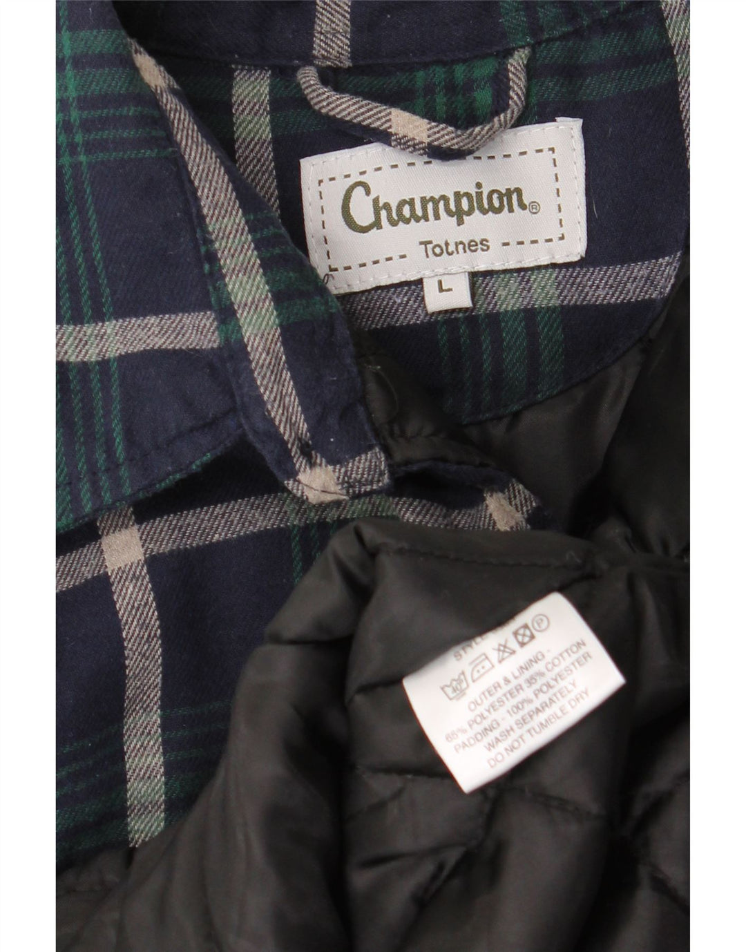 Champion Totnes Camicia da uomo in flanella da boscaiolo, grande motivo a quadri blu navy