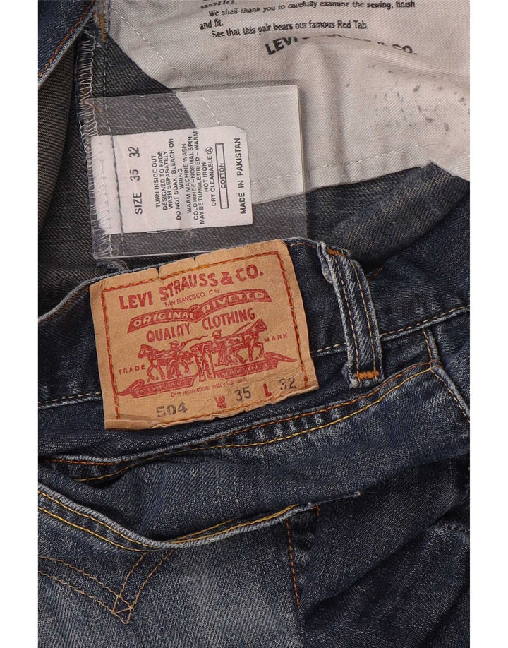 Levi's Uomo 504 Jeans dritti regolari W35 L32 Cotone Blu