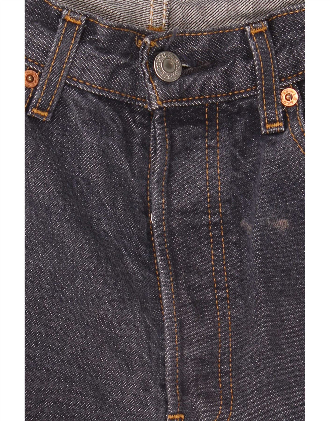 Jeans dritti tagliati da uomo Levi's W31 L25 cotone blu navy