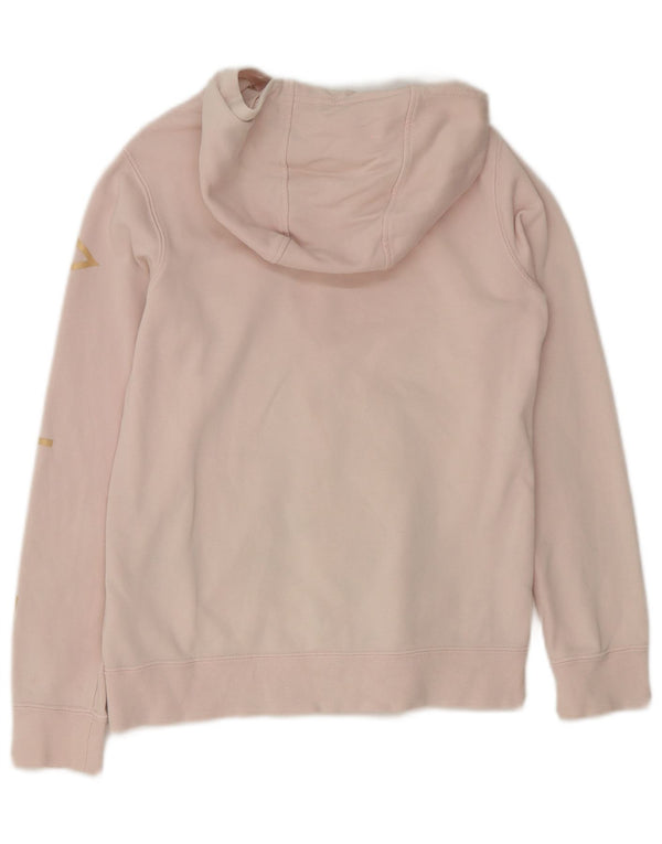 Felpa con cappuccio e zip grafica Nike per ragazze 12-13 anni, grande in cotone rosa