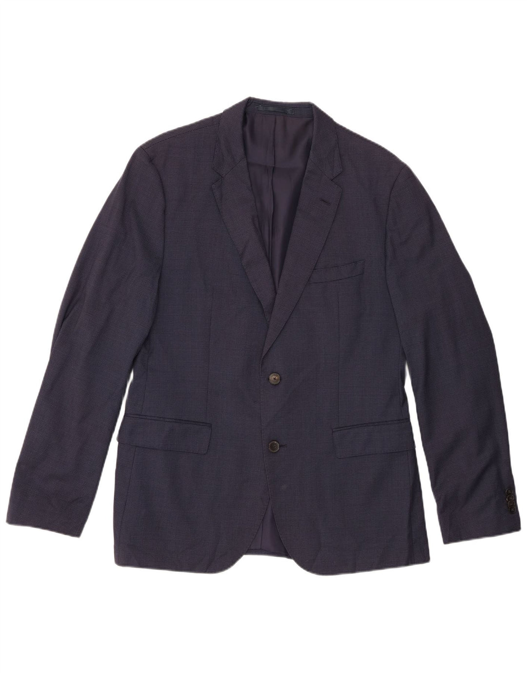 Giacca blazer da uomo a 2 bottoni HUGO BOSS EU 52 XL blu navy a quadri in lana