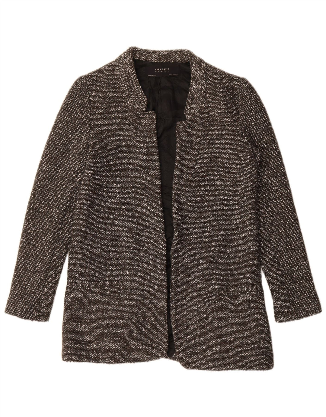 Giacca blazer aperta da donna ZARA UK 10 piccola grigia
