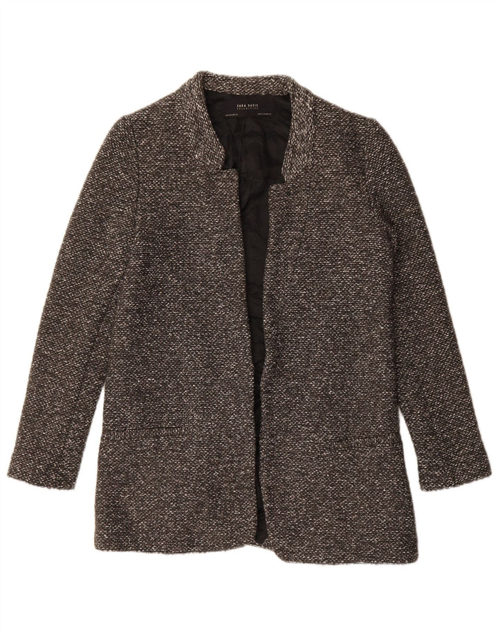 Giacca blazer aperta da donna ZARA UK 10 piccola grigia