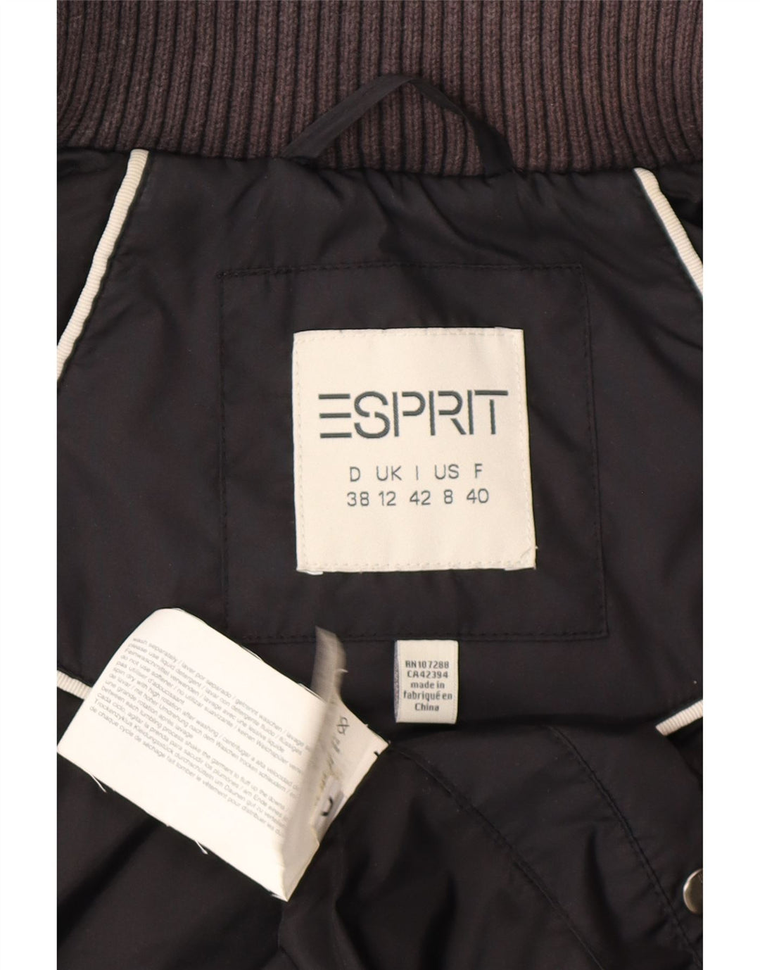 Gilet imbottito da donna Esprit UK 12 medio nero poliestere