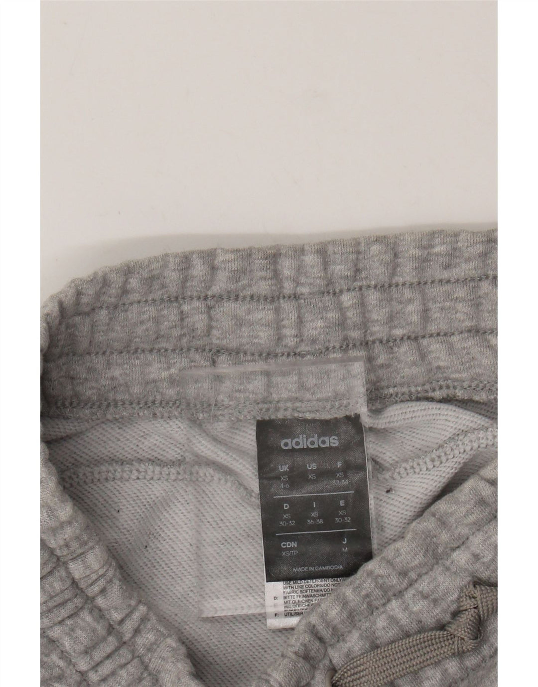 Pantaloni da tuta da donna ADIDAS Joggers UK 4/6 XS Cotone screziato grigio