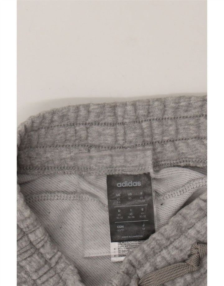 Pantaloni da tuta da donna ADIDAS Joggers UK 4/6 XS Cotone screziato grigio