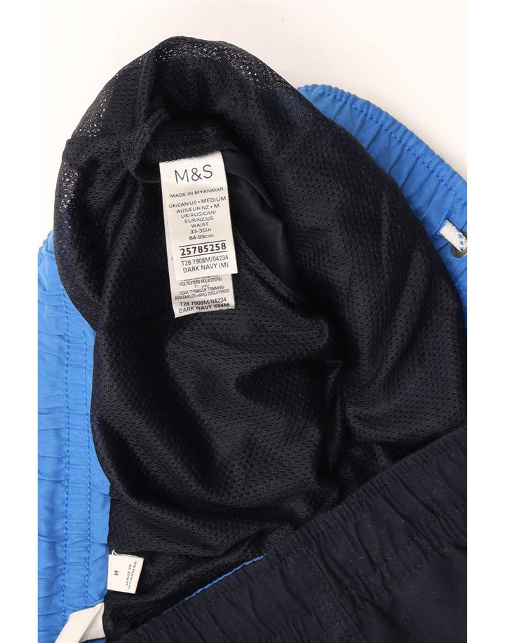 Pantaloncini da bagno da uomo Marks & Spencer medio poliestere blu navy