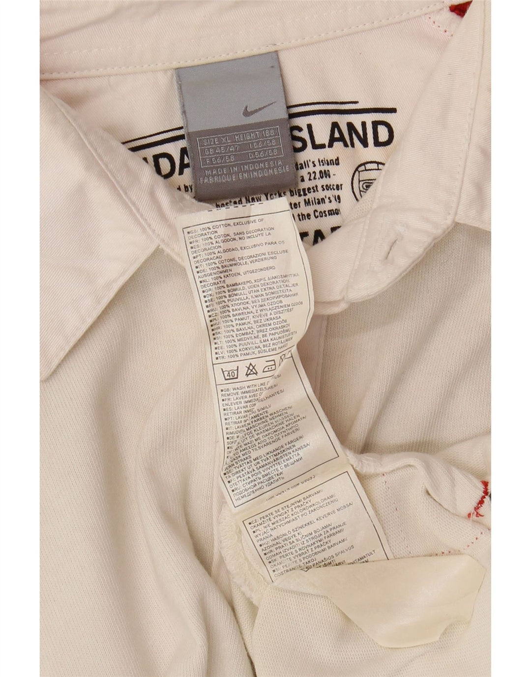 Polo da rugby a maniche lunghe da uomo NIKE UK 45/47 XL Colorblock bianco