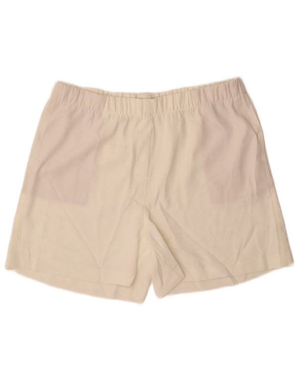 Pantaloncini chino da donna Marks & Spencer UK 18 XL W38 poliestere bianco sporco