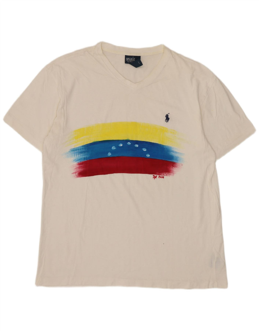 T-shirt grafica da uomo Polo Ralph Lauren Top in cotone bianco medio