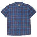 Camicia a maniche corte da uomo Weird Fish 5XL in cotone a quadri blu