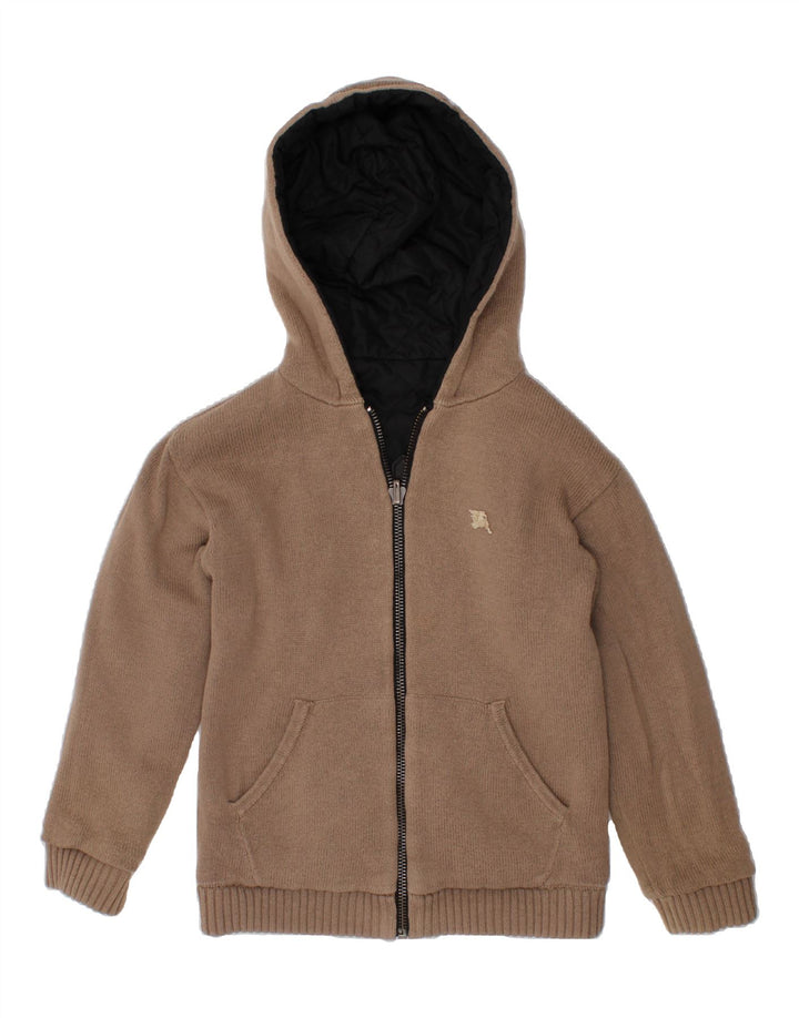 Giacca reversibile con cappuccio BURBERRY per ragazzi 4-5 anni in poliestere nero