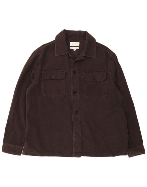 Camicia overshirt autografa da uomo Marks & Spencer XL in cotone grigio